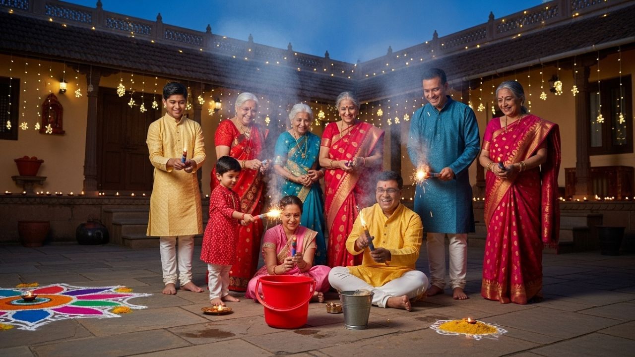 યોગ્ય સ્થાન પસંદ કરો: હંમેશા ખુલ્લા વિસ્તારમાં ફટાકડા ફોડો. જ્યાં નજીકમાં કોઈ જ્વલનશીલ પદાર્થો ન હોય, જેમ કે સૂકા પાંદડા, ઘાસ અથવા કપડાં. બાલ્કનીમાં અથવા ઘરની અંદર ફટાકડા ફોડવા ખૂબ જોખમી હોઈ શકે છે. ખાલી ખેતર અથવા ખાલી પ્લોટ શ્રેષ્ઠ સ્થળ છે.
