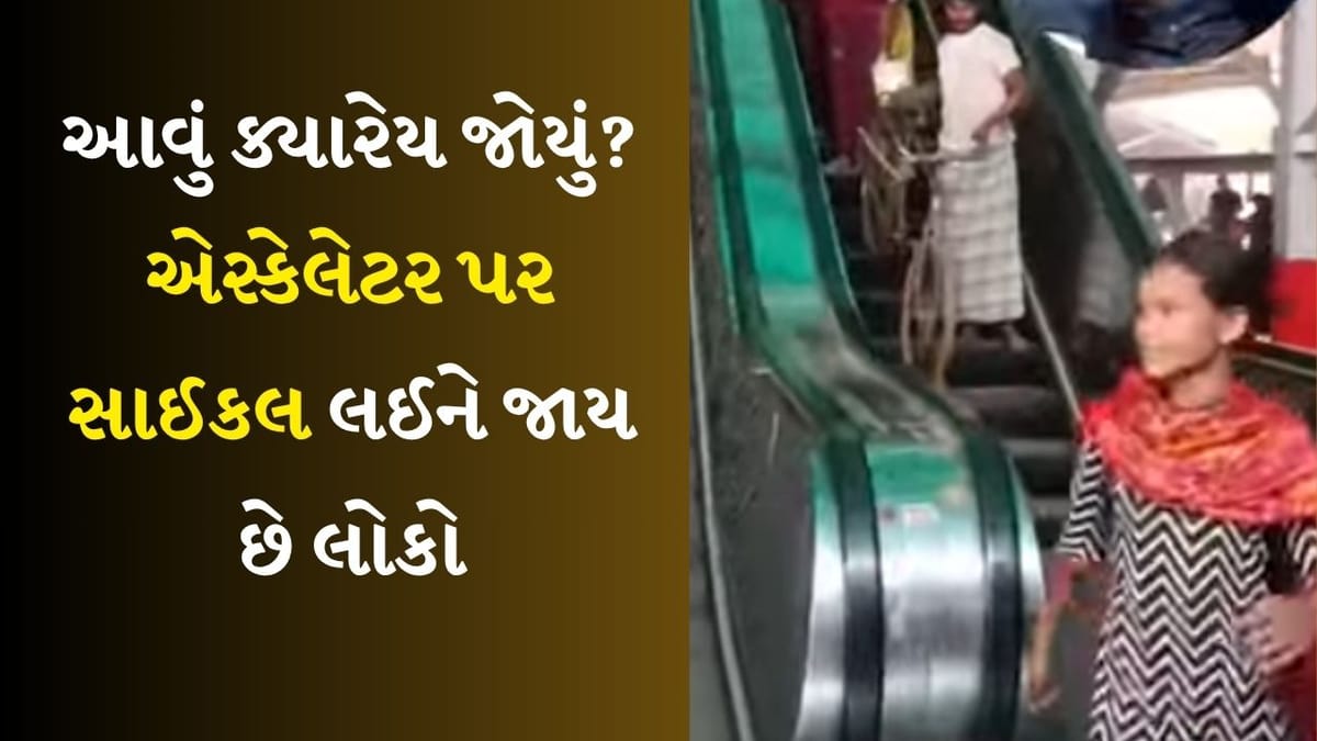 અહો આશ્ચર્યમ્! હવે એસ્કેલેટર પર સાઈકલ લઈને લોકો કરી રહ્યા છે હેરાફેરી, જુઓ Shocking Video