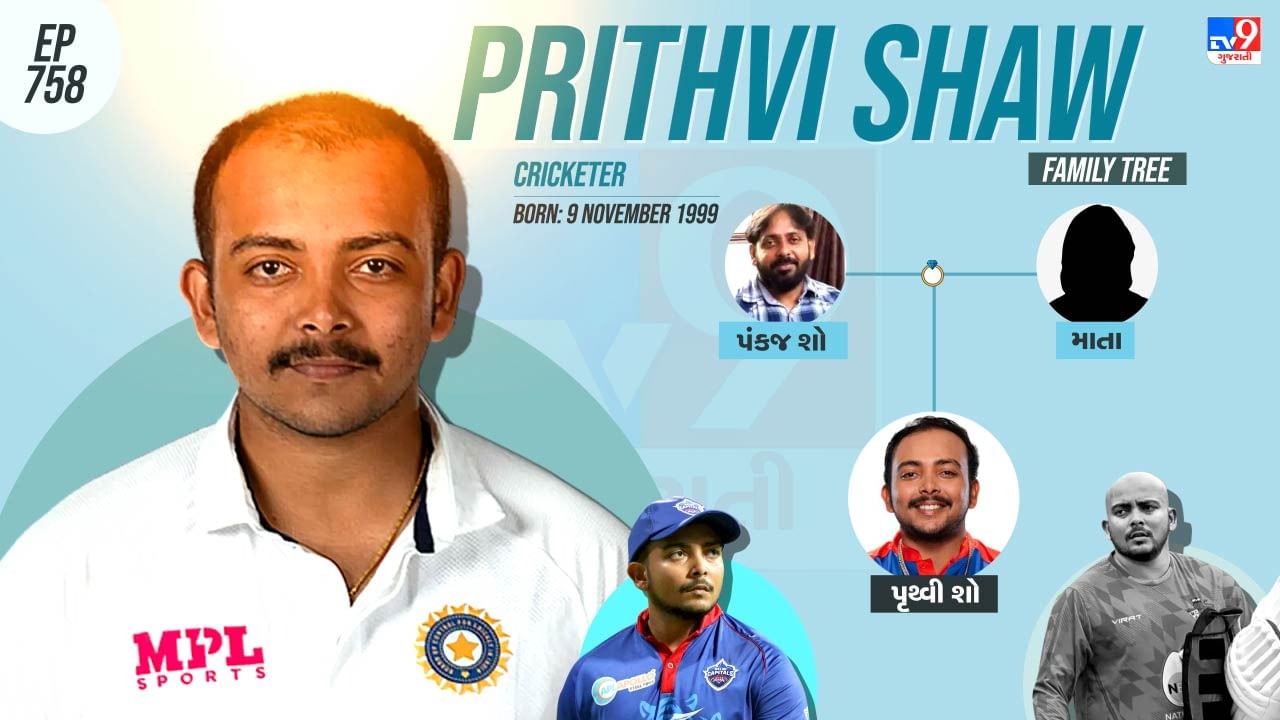 Indian cricketer Prithvi Shaw family tree