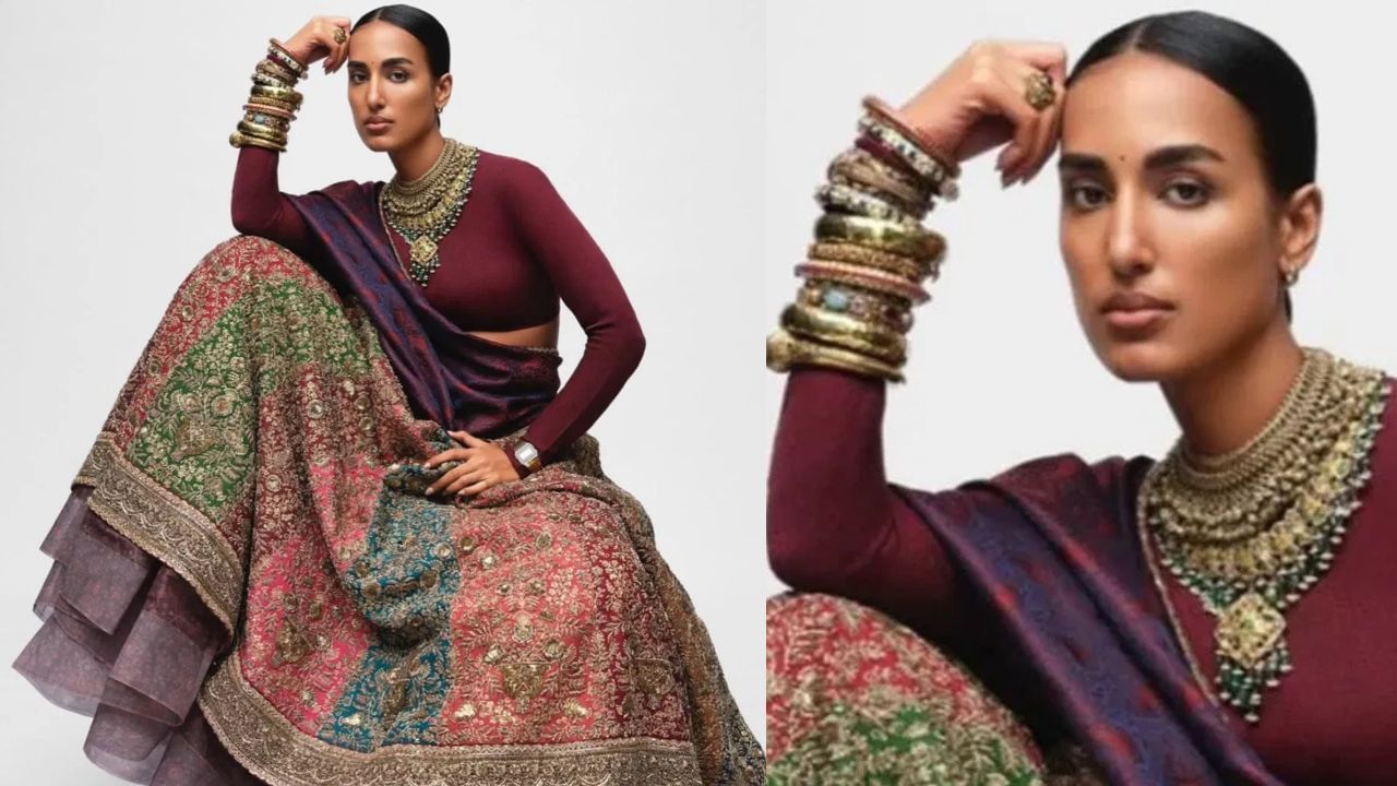 માહિકા લહેંગા-ચોલીમાં ખૂબ જ સુંદર લાગી રહી છે. જેમાં તેણે ઝરી વર્ક વાળો ડબલ-શેડ લહેંગો પહેર્યો હતો. તેણે લહેંગાને સાદા, ફુલ-સ્લીવ બ્લાઉઝ સાથે જોડી દીધો, સાથે ભારે ગળાનો હાર પહેર્યો અને સ્લીક બન સાથે તેના લુકને પૂર્ણ કર્યો.