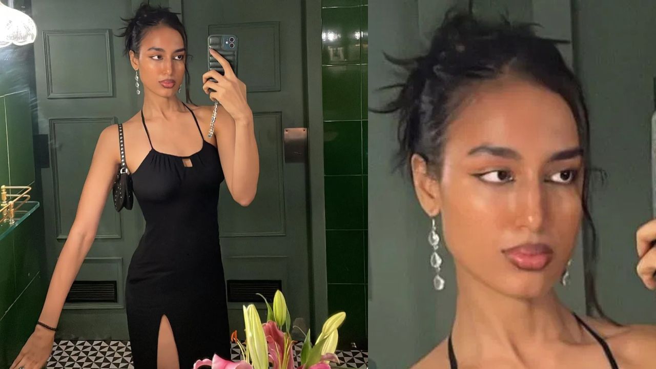 માહિકા આ ​​કાળા ડ્રેસમાં ગ્લેમરસ લાગી રહી છે. તેણીએ મેસી બન પહેર્યું છે અને મિરર ફોટો લેતા જોવા મળી રહી છે. તેનો લુક અદભુત અને ક્લાસી બંને છે. તમે પણ આ લુકની કોપી કરી શકો છો. (All Photo Credit : instagram / mahiekasharma)