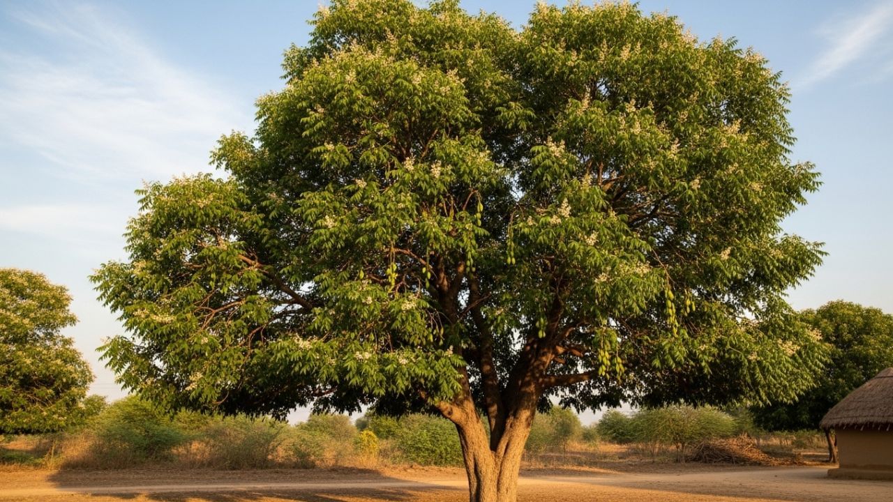 ઘરની બહાર લીમડાનું વૃક્ષ લગાવીને તેની પૂજા કરવાથી અનેક રાશિના લોકોને ખાસ લાભ મળે છે. જ્યોતિષશાસ્ત્રમાં શનિને મકર અને કુંભ રાશિનો સ્વામી માનવામાં આવે છે. તેથી, શનિદેવની પૂજા કરવાથી આ રાશિના લોકોને ખાસ લાભ મળે છે. શનિને ખુશ રાખવા માટે ઘરની બહાર લીમડાના ઝાડ લગાવવામાં આવે છે.