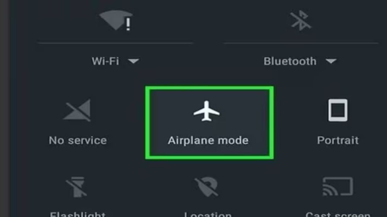 એરપ્લેન મોડનો ઉપયોગ કરો