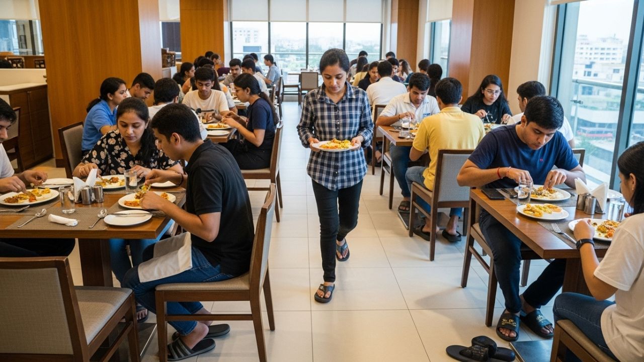 આગ અને અન્નનો સન્માન: રસોઈ એ અગ્નિ અને અન્નનું સ્થાન છે. ચપ્પલ પહેરીને ત્યાં જવું અથવા ભોજન કરવું એ અગ્નિ દેવ અને અન્નપૂર્ણા દેવીનો અપમાન માનવામાં આવે છે. તેથી જમવાના પહેલાં હાથ-પગ ધોઈને સ્વચ્છ રીતે જમીન પર બેસીને ભોજન કરવું ધાર્મિક રીતે પણ શુભ ગણાય છે.
