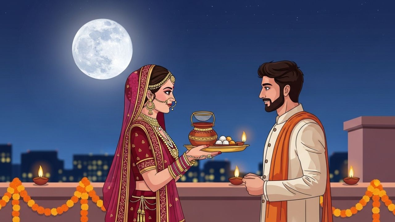 ઉપવાસ તોડવાની પદ્ધતિ: પરિણીત મહિલાઓ ઉપવાસના અંતે ચંદ્રને પ્રાર્થના કરીને ઉપવાસ તોડે છે પરંતુ અપરિણીત મહિલાઓએ તારાઓને પ્રાર્થના કરવી જોઈએ. ચાળણીનો ઉપયોગ કરવો જરૂરી નથી. તમે સીધા તારાઓને પ્રાર્થના કરીને ઉપવાસ તોડી શકો છો.