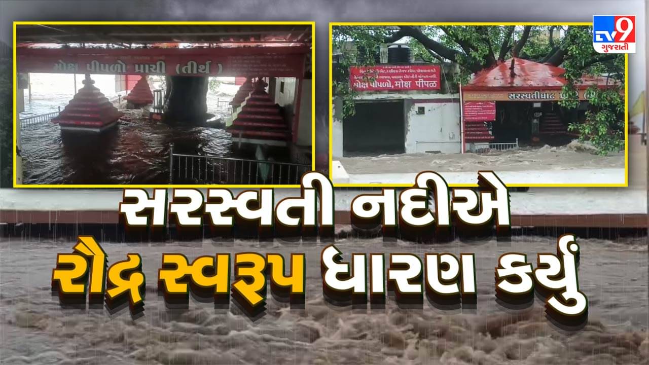 Gir Somnath : પ્રાચી તીર્થ ખાતે સરસ્વતી નદીમાં ઘોડાપૂરની સ્થિતિ, માધવરાયજીનું મંદિર થયું જળમગ્ન, જુઓ Video