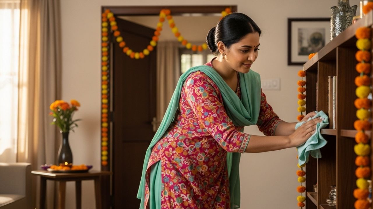 સુશોભન અથવા નાજુક વસ્તુઓને સુરક્ષિત જગ્યાએ મૂકો જેથી સફાઈ દરમિયાન તેમને નુકસાન ન થાય. આગળ, સફાઈ સરળ બનાવવા માટે બેડરૂમમાંથી બિનજરૂરી વસ્તુઓ દૂર કરો.