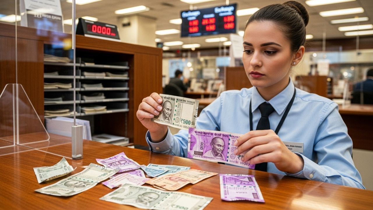 બેંકમાં નોટો કેવી રીતે બદલવી: જો તમારી પાસે ઘણી બધી ફાટેલી નોટો હોય તો ચિંતા કરવાની કોઈ જરૂર નથી. ફાટેલી નોટો બદલવા માટે, તમારે પહેલા તમારી નજીકની બેંક શાખાની મુલાકાત લેવાની જરૂર છે. પછી નોટોની ગણતરી કરો અને બેંક અધિકારીઓને એક ફોર્મ સબમિટ કરો. અધિકારીઓ નોટોની સ્થિતિ તપાસશે અને સ્થાપિત ધોરણો અનુસાર તેમને સ્વીકારશે.
