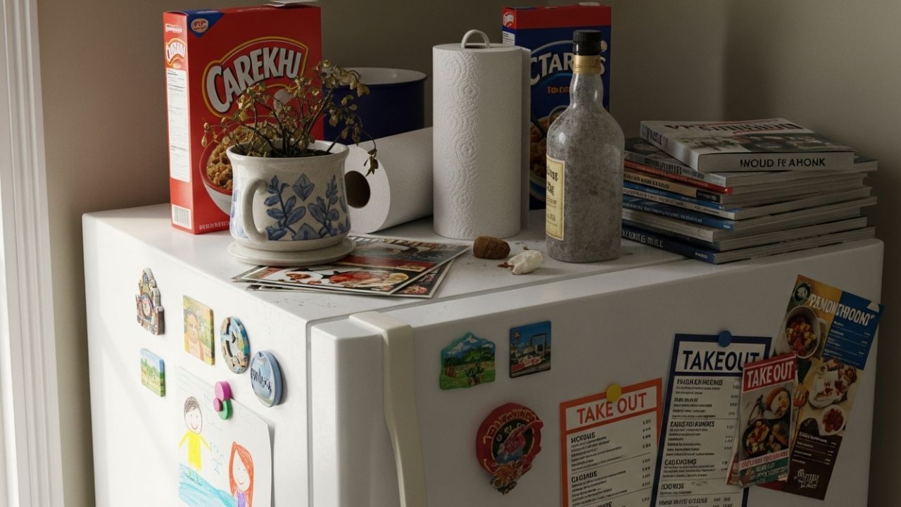 નિષ્ણાતોના મતે, રેફ્રિજરેટર ઉપરથી ગરમી છોડે છે. જો કોઈ વસ્તુ ઉપર મૂકવામાં આવે છે, તો ગરમી યોગ્ય રીતે છોડી શકતુ નથી, જે રેફ્રિજરેટરની અંદરની ઠંડકને અસર કરે છે. આ કોમ્પ્રેસર પર વધુ દબાણ લાવે છે અને ગેસ લીક ​​જેવી સમસ્યાઓ તરફ દોરી શકે છે. તેથી, ટેકનિશિયન હંમેશા રેફ્રિજરેટરની ઉપર કંઈપણ ના રાખવાની સલાહ આપે છે.