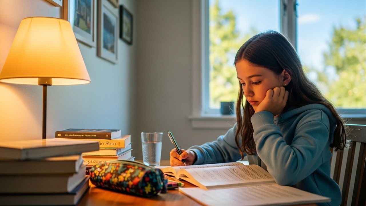 અભ્યાસ શરૂ કરતા પહેલા તમારી તમામ જરૂરી સામગ્રી જેમ કે પુસ્તકો, નોટબુક, પેન, પેન્સિલ, માર્કર અને અન્ય અભ્યાસ ઉપકરણો એક જ જગ્યાએ તૈયાર રાખવા ખૂબ જ મહત્વપૂર્ણ છે. આ નાના દેખાતા પગલાથી સમય બચી શકે છે અને અભ્યાસ દરમિયાન ધ્યાન ભંગ થવાની શક્યતા ઘટે છે. જ્યારે તમે અભ્યાસની વચ્ચે વારંવાર ઊઠીને વસ્તુઓ લાવવા જાવ છો, ત્યારે તમારા ધ્યાનનો પ્રવાહ તૂટી જાય છે. માનસશાસ્ત્ર અનુસાર, એકવાર મગજનું એકાગ્ર ધ્યાન તૂટી જાય પછી તેને ફરીથી પુરું ધ્યાન કેન્દ્રિત કરવા માટે સરેરાશ 10 થી 15 મિનિટ લાગી શકે છે. એટલે, શરૂ કરતા પહેલા તમારી સામગ્રી તૈયાર રાખવી એક પ્રભાવશાળી અભ્યાસની ચાવી છે. ( Credits: AI Generated )