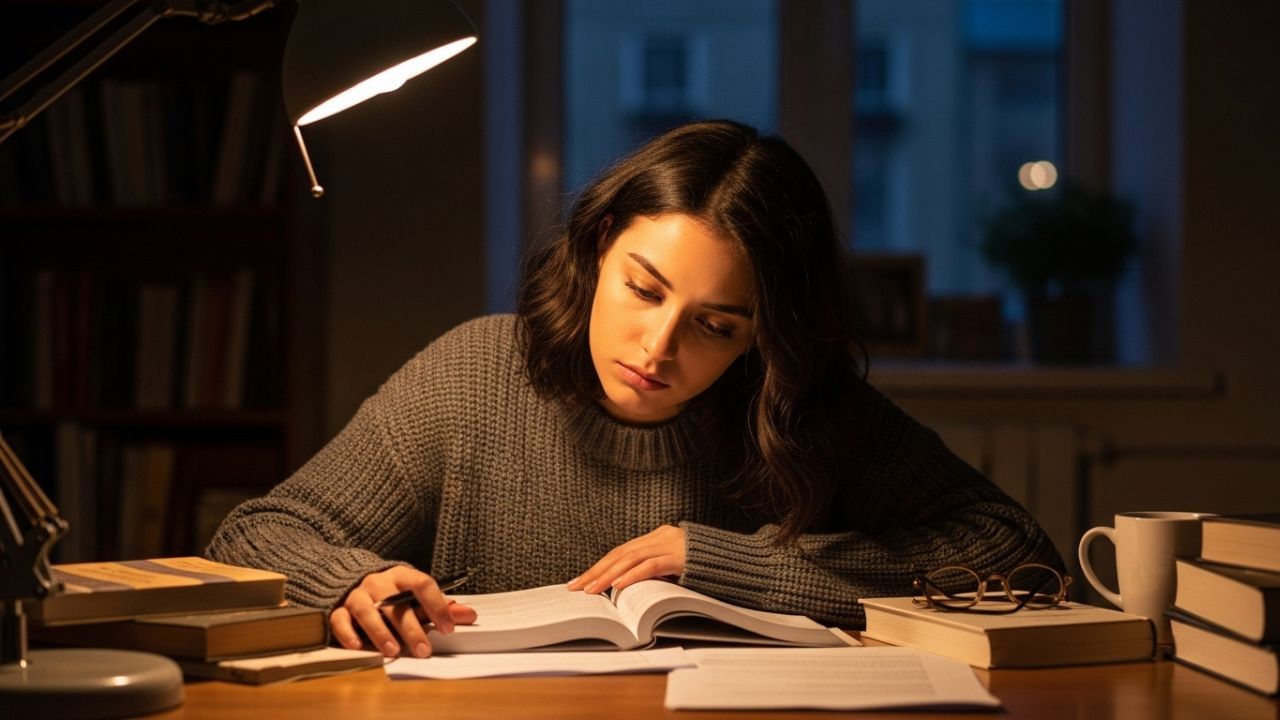 અભ્યાસ કરતી વખતે સતત લાંબા સમય સુધી બેસી રહેવું શરીર અને મન બંને માટે થાકજનક બની શકે છે. તેથી દર 45 થી 60 મિનિટના અભ્યાસ પછી આશરે 5 થી 10 મિનિટનો ટૂંકો વિરામ લેવો અત્યંત લાભદાયક છે. આ નાના બ્રેક દરમિયાન થોડુ ચાલો, પાણી પીઓ અથવા આંખોને આરામ આપો. આ પ્રક્રિયા તમારા મગજને ફરી તાજગી આપે છે અને ધ્યાન કેન્દ્રિત રાખવામાં મદદરૂપ બને છે. લાંબા સમય સુધી સતત અભ્યાસ કરતાં ટૂંકા વિરામો તમારી યાદશક્તિ અને સમજશક્તિ વધારવામાં મદદ કરે છે. અભ્યાસ અને આરામ વચ્ચેનું સંતુલન જાળવી રાખવાથી તમારું શૈક્ષણિક પ્રદર્શન વધુ સુધરે છે અને તમે વધુ અસરકારક રીતે માહિતી ગ્રહણ કરી શકો છો. ( Credits: AI Generated )