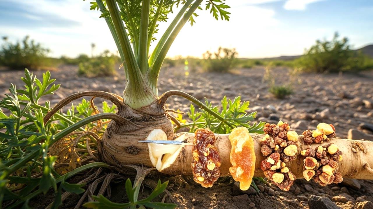 હિંગનો છોડ મુખ્યત્વે ઇરાન, અફઘાનિસ્તાન, તુર્કમેનિસ્તાન જેવા સૂકા પ્રદેશોમાં ઉગે છે અને ભારતમાં તે મોટાભાગે કૃષિ ઉત્પાદના રૂપે આયાત કરવામાં આવે છે. આ છોડના મૂળ પર ચીરો કરવામાં આવે ત્યારે એમાથી દૂધ જેવુ ચીકણુ રસાયણિક (રેઝિન) બહાર આવવા લાગે છે. આ પ્રવાહી ધીમે-ધીમે ગાઢ બનતું જાય છે અને પછી જામીને કાચી હિંગનું સ્વરૂપ લે છે. કેટલાક અઠવાડિયા પછી આ રેઝિન સંપૂર્ણ રીતે સુકાઈને ભૂરા અથવા લાલાશ ધરાવતા પીળાશ જેવા નાના ટુકડાઓમાં બદલાય છે, અને એ જ સાચો, કુદરતી હિંગ માનવામાં આવે છે.