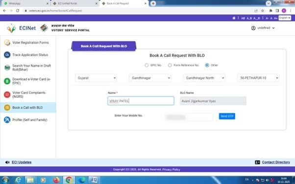 voters Remove confusion about SIR by availing the Book a Call with BLO facility
