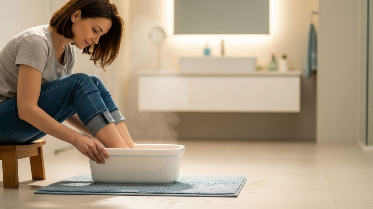 जी हाँ, यह तरीका आमतौर पर सुरक्षित और फायदेमंद माना जाता है, खासकर जब पैरों में सूजन हो, दर्द हो या मांसपेशियों में ऐंठन हो। पैरों को आराम देने से मानसिक तनाव भी कम होता है, क्योंकि इसका असर पूरे शरीर पर पड़ता है। जिन लोगों को सर्दियों में पैरों के ठंडे होने की समस्या होती है, उनके लिए यह उपाय पैरों को गर्म रखने और रक्त संचार को बेहतर बनाने में काफी मददगार हो सकता है। (साभार: एआई जेनरेटेड)