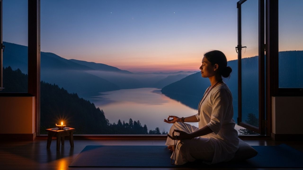 વૈદિક અને સનાતન ધર્મગ્રંથોમાં એવો ઉલ્લેખ મળે છે કે બ્રહ્મમુહૂર્ત, એટલે કે સવારે આશરે 3થી 5 વાગ્યાના પવિત્ર સમયગાળા દરમિયાન, દેવી સરસ્વતી આપણી જીભ પર બિરાજમાન રહે છે. આ સમયને જ્ઞાન, ધ્યાન અને સાધના માટે સર્વોત્તમ માનવામાં આવે છે, કારણ કે તે સમયે મન શુદ્ધ, શાંત અને સર્જનાત્મક શક્તિથી ભરપૂર હોય છે. તેથી બ્રહ્મમુહૂર્તમાં બોલેલા શબ્દો અને કરેલા સંકલ્પો વિશેષ અસરકારક માનવામાં આવે છે. ( Credits: AI Generated )