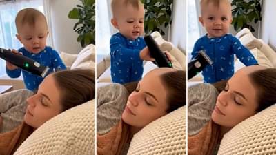 માતા ભરનીંદરમાં સુતેલી રહી ત્યારે બાળકે કરી માતા સાથે આવી મજાક, વીડિયોમાં લોકો કરી રહ્યા છે કમેન્ટ્સ