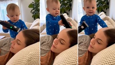 માતા ભરનીંદરમાં સુતેલી રહી ત્યારે બાળકે કરી માતા સાથે આવી મજાક, વીડિયોમાં લોકો કરી રહ્યા છે કમેન્ટ્સ