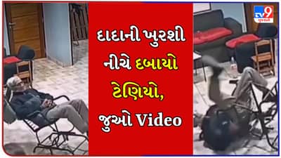 નખરા અને તોફાન કરી રહ્યો હતો ટેણિયો, દાદાની ખુરશી નીચે દબાયો, જુઓ Video