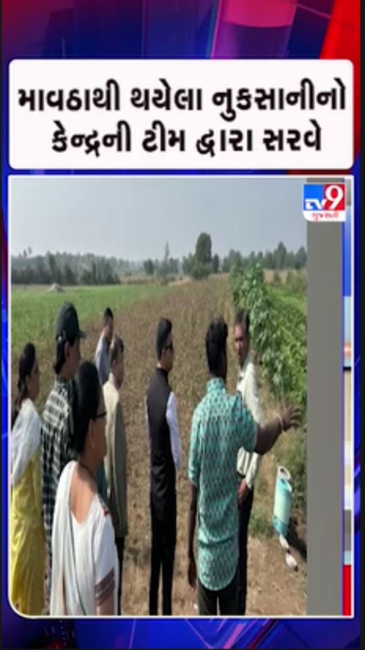 માવઠાથી થયેલી નુકસાનીનો તાગ મેળવવા કેન્દ્રીય સચિવ કક્ષાના અધિકારીઓએ કર્યું નિરીક્ષણ