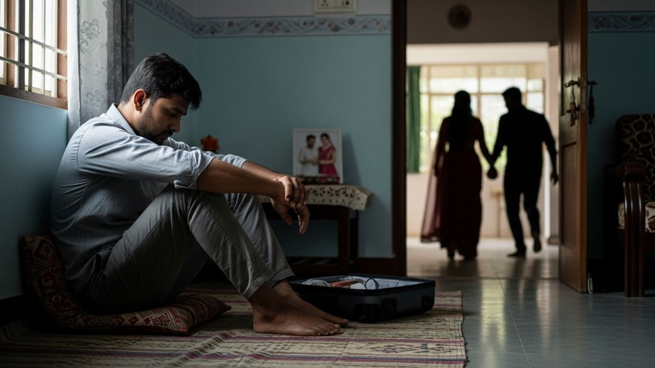 સસરાના ઘરના હિસ્સા અને રહેવાની બાબત: પતિ સસરાના ઘરે રહે છે એટલે તે કાનૂની માલિક નથી. પત્ની ભાગી ગયા પછી સસરા કહી શકે કે “હવે તું અહીં રહી શકતો નથી.” કાયદા મુજબ પતિ પાસે ત્યાં રહેવાનો કોઈ કાનૂની હક પણ નથી.
