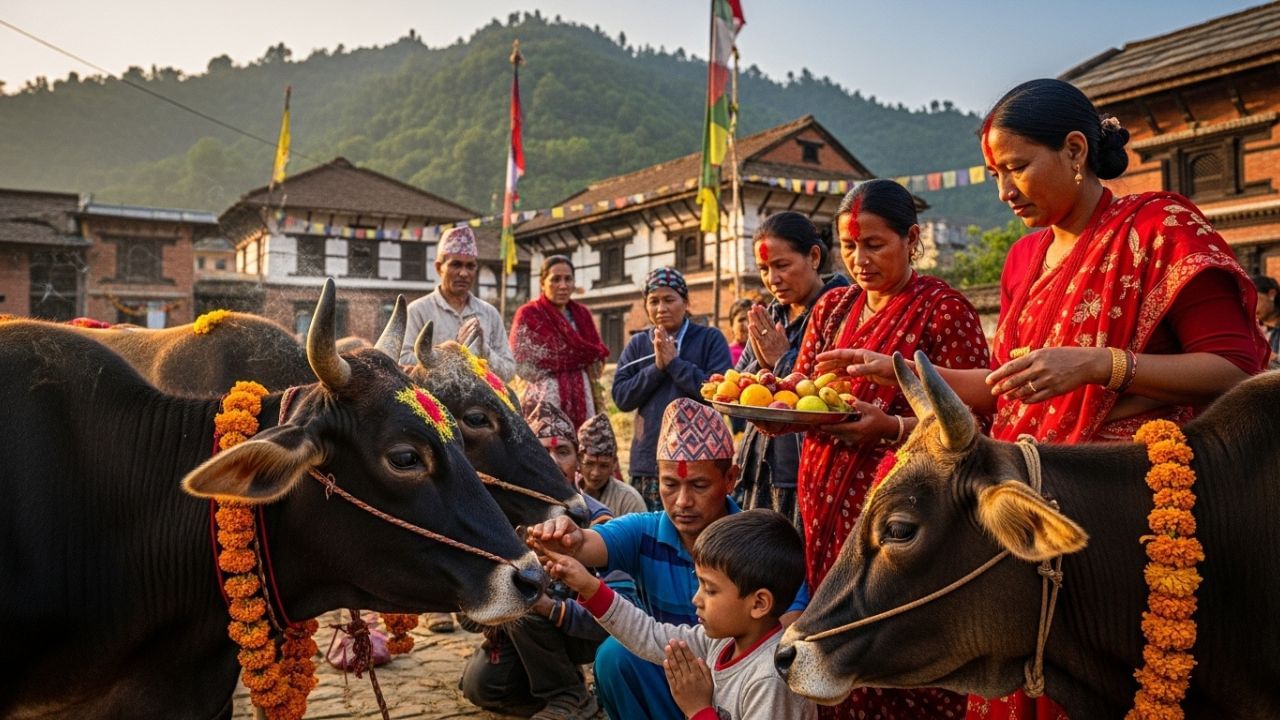 જ્યારે કેટલીક રેસ્ટોરન્ટ્સ પ્રવાસીઓને આયાતી ગૌમાંસ પીરસતી હોય છે, ત્યારે નેપાળીઓમાં ગૌમાંસ ખાવાનું મોટાભાગે વર્જિત છે. 
