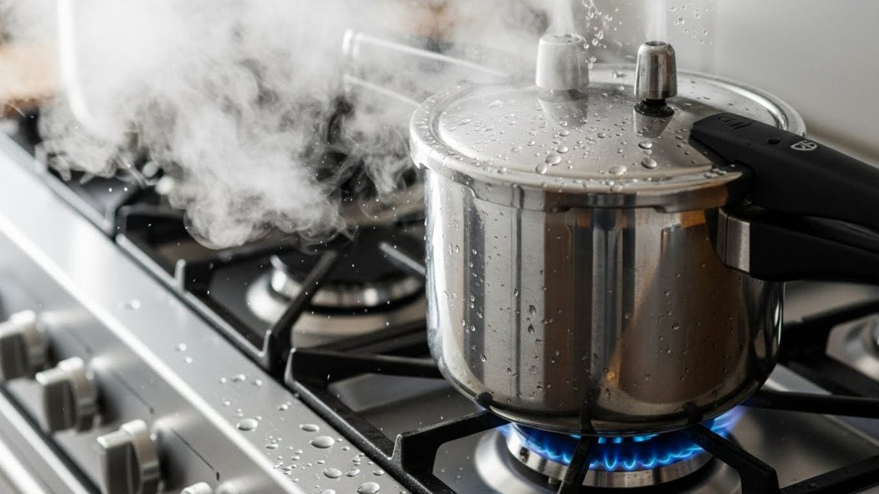 જો તમે પ્રેશર કૂકરમાં જરૂર કરતાં વધુ પાણી ઉમેરો છો, તો તે ઉકળતી વખતે બહાર નીકળવાનું શરૂ કરી શકે છે. આ સિવાય બીજું એક મોટું કારણ એ છે કે જો કઠોળ કે ચોખાના દાણા વ્હિસલ નોઝલમાં અટવાઈ જાય છે, તો વરાળનો માર્ગ અવરોધિત થઈ જાય છે અને પાણી અહીં અને ત્યાં ફેલાવાનું શરૂ કરે છે.