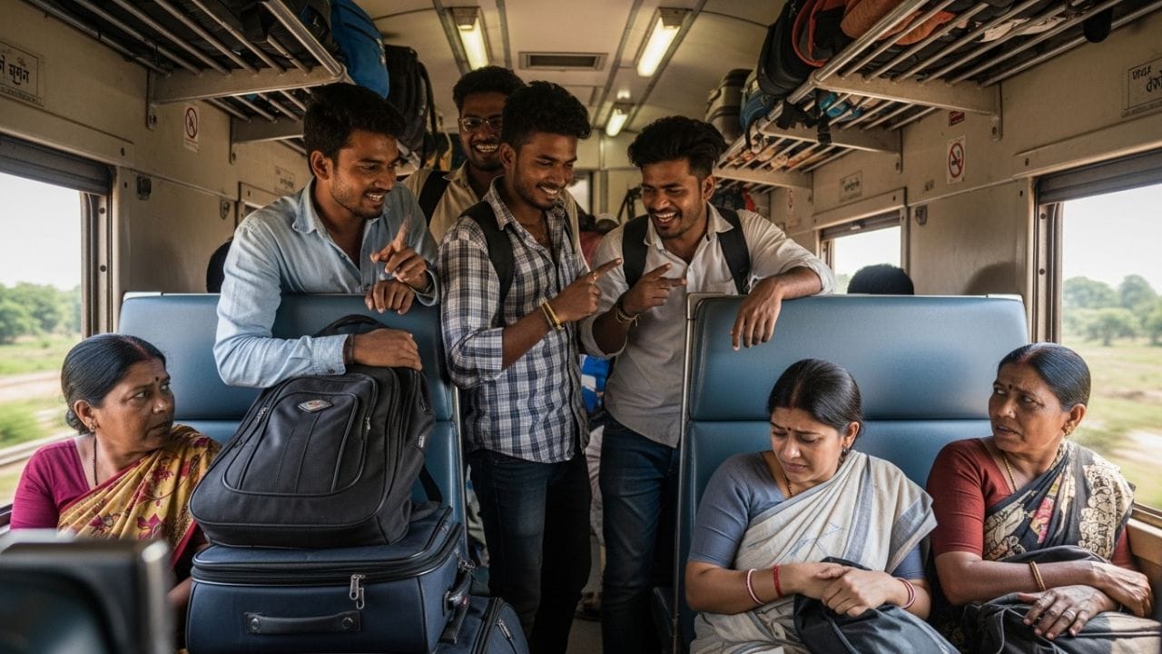 9. મહિલા મુસાફરો સાથે છેડછાડ કે ગેરવર્તણૂક : ટ્રેન અથવા સ્ટેશન પર મહિલાનું છેડતી કરવી માત્ર રેલવે કાયદા નહીં પરંતુ IPC મુજબ પણ બિનજામીનપાત્ર ગુનો છે. તાત્કાલિક ધરપકડ અને કડક સજા થઈ શકે છે. રેલવે આ વિષયમાં "ઝીરો ટોલરન્સ" નીતિ અનુસરે છે.