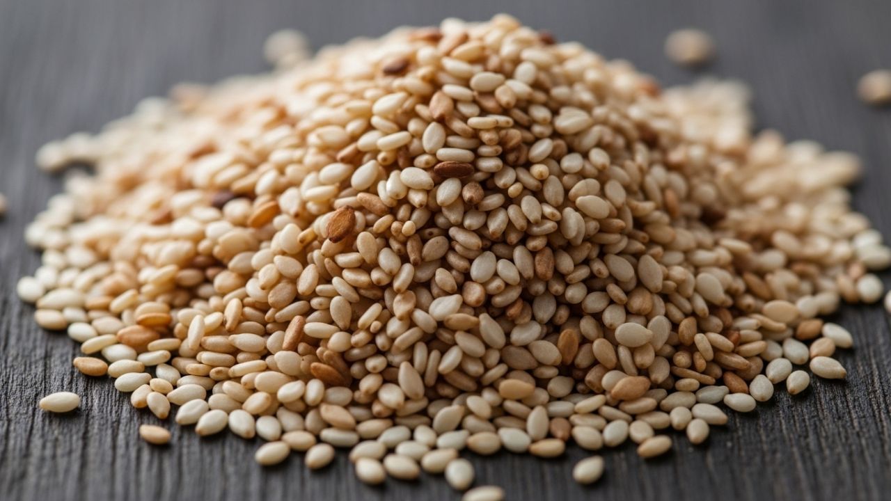 વાળ માટે વરદાન: તલના બીજમાં જોવા મળતા પોષક તત્ત્વો વાળને મજબૂત અને જાડા બનાવે છે, જ્યારે વાળ ખરવાનું પણ ઘટાડે છે.