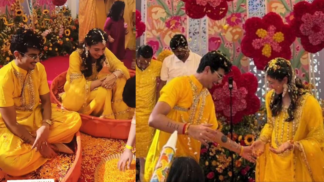 સમગ્ર હલ્દી સેરેમનીનો આખો માહોલ પીળી રંગની થીમમાં છવાયેલો હતો. સ્મૃતિની સાથે, શેફાલી વર્મા, રિચા ઘોષ, શ્રેયંકા પાટિલ, રેણુકા સિંહ, શિવાલી શિંદે, રાધા યાદવ અને જેમિમા પીળા ડ્રેસમાં અદભુત દેખાઈ રહ્યા હતા.