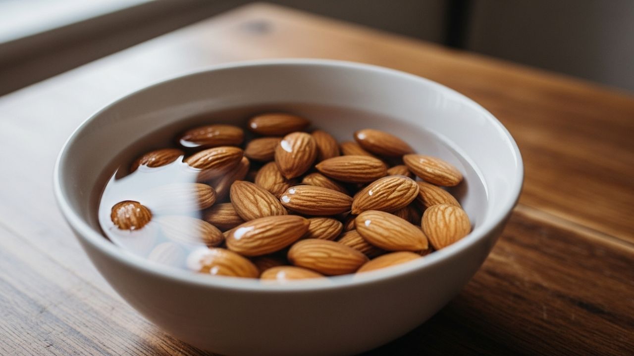 પોષક તત્ત્વોનો મહત્તમ લાભ - બદામને પલાળવાથી તેમાં રહેલા પોષક તત્ત્વોની જૈવ ઉપલબ્ધતા વધી જાય છે. વિટામિન E, મેગ્નેશિયમ, ઝીંક અને આયર્ન જેવા મહત્વપૂર્ણ તત્ત્વો શરીર દ્વારા વધુ સારી રીતે શોષાય છે, જેનાથી તમારા એકંદરે સ્વાસ્થ્યમાં સુધારો થાય છે.