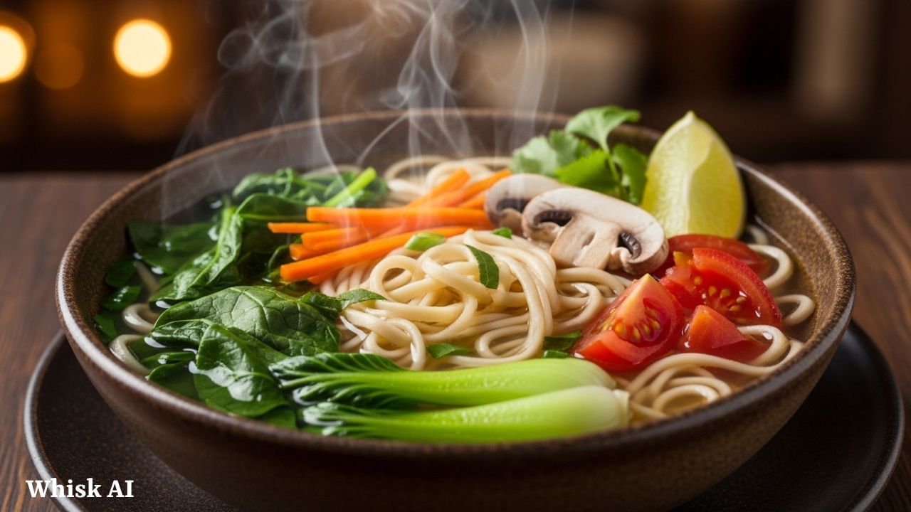 હવે તેમાં ગરમ મસાલા, સ્વીટ ચીલી સોસ, સોયા સોસ અને ચીલી સોસ જેવા મસાલા ઉમેરો અને ફરીથી મિક્સ કરો. હવે તેમાં વેજીટેબલ શોરબા ઉમેરો અને તેને 5 મિનિટ સુધી ઉકળવા દો.