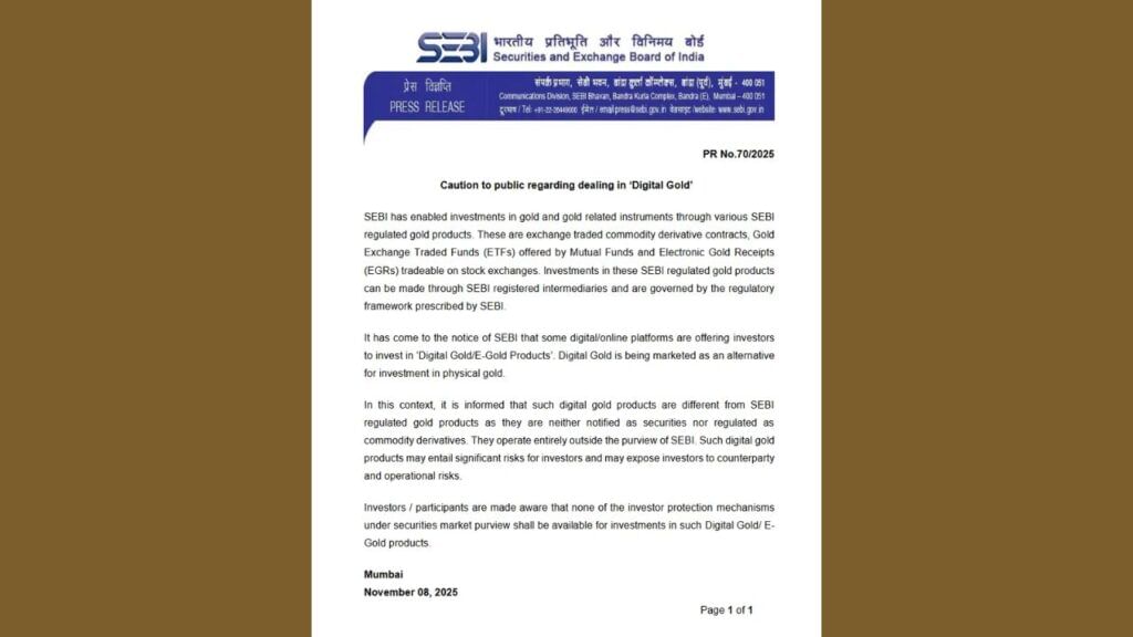 Digital Gold is not safe! Sebi gave a warning, what should investors do now? Digital Gold is not safe! Sebi gave a warning, what should investors do now?