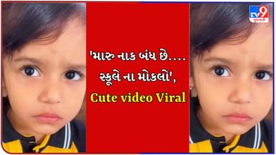 Funny Cute Video: 'મારું નાક બંધ છે....મને સ્કૂલે ના મોકલો', પિતા અને નાની ક્યૂટ બેબીની મસ્ત નોકઝોક વાતો થઈ Viral