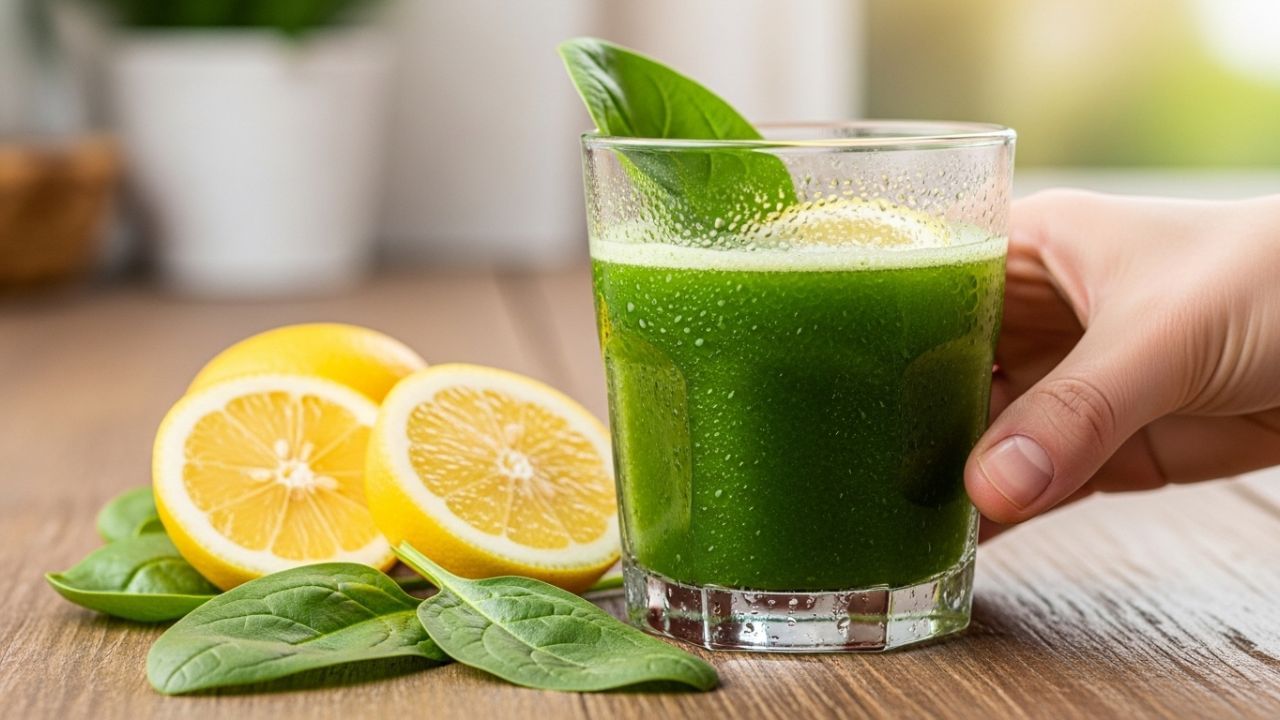 પાલકનો રસ એન્ટીઑકિસડન્ટોથી ભરપૂર માત્રામાં હોય છે, અને લીંબુ શરીરમાંથી ઝેરી તત્વોને બહાર કાઢવામાં મદદ કરે છે. જ્યારે શરીર શુદ્ધ થાય છે, ત્યારે ત્વચા આપમેળે સુંદર બને છે. 10-12 દિવસમાં ચહેરા પર કુદરતી ચમક દેખાશે.