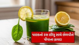 પાલકનો રસ લીંબુ સાથે ભેળવીને પીવાના 5 અદ્ભુત ફાયદા
