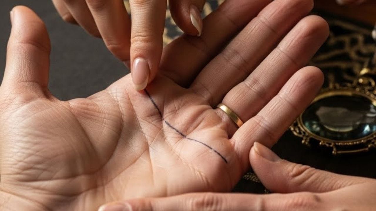 જ્યારે મુખ્ય રેખા, ધન રેખા અને બુધ રેખા ભેગા થઈને ત્રિકોણ બનાવે છે ત્યારે સંપત્તિ ત્રિકોણ રચાય છે. આ હથેળી પર સરળતાથી દેખાય છે અને તેને ધન ત્રિકોણ પણ કહેવામાં આવે છે. આ ત્રિકોણમાં, ધન રેખા સામાન્ય રીતે શનિ પર્વત તરફ વિસ્તરે છે, જેનો અર્થ છે કે વ્યક્તિને જીવનમાં ઓછી નાણાકીય મુશ્કેલીઓનો સામનો કરવો પડે છે. આવા વ્યક્તિઓ હંમેશા સંપત્તિ, પૈસા અને મિલકતની દ્રષ્ટિએ મજબૂત સ્થિતિમાં હોય છે. (AI-Generated Image)