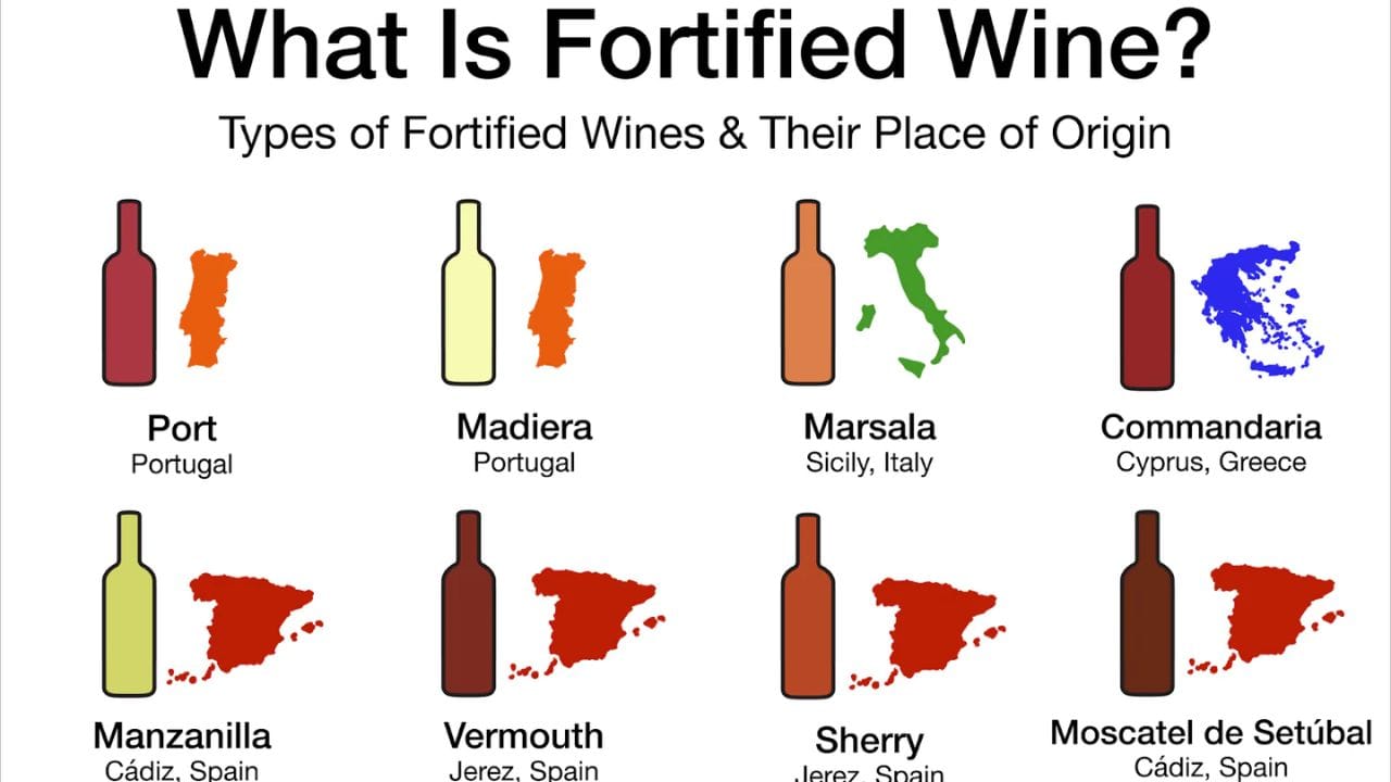 ફોર્ટિફાઇડ વાઇનમાં શેરી, પોર્ટ અને વર્માઉથ જેવી વાઇનનો સમાવેશ થાય છે, જેમાં વધારાનો આલ્કોહોલ ઉમેરવામાં આવે છે. પરિણામે, તેમાં નિયમિત વાઇન કરતાં વધુ આલ્કોહોલ હોય છે. (Image Credit: Google)