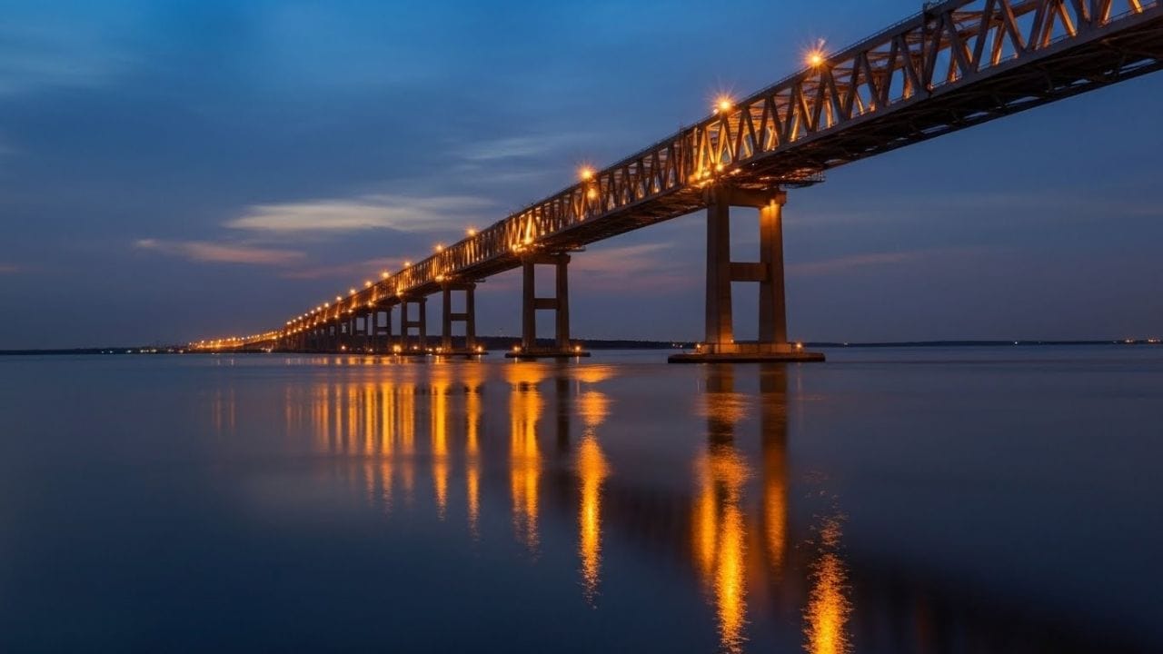 ભારતના આસામમાં આવેલ બોગીબીલ પુલ એકમાત્ર એવો પુલ છે, જેમાં નટ, બોલ્ટ કે રિવેટ નથી. આ પોતે જ એન્જિનિયરિંગ ક્ષેત્રે એક અદ્ભુત ઉદાહરણ છે. આ ભારતનો એકમાત્ર પુલ છે, જે સંપૂર્ણપણે વેલ્ડીંગનો ઉપયોગ કરીને બનાવવામાં આવ્યો છે. 