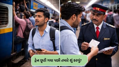ટ્રેન છૂટી ગયા પછી શું? બીજી ટ્રેનમાં જઈ શકાય કે રિફંડ મળશે!  જાણો સંપૂર્ણ માહિતી