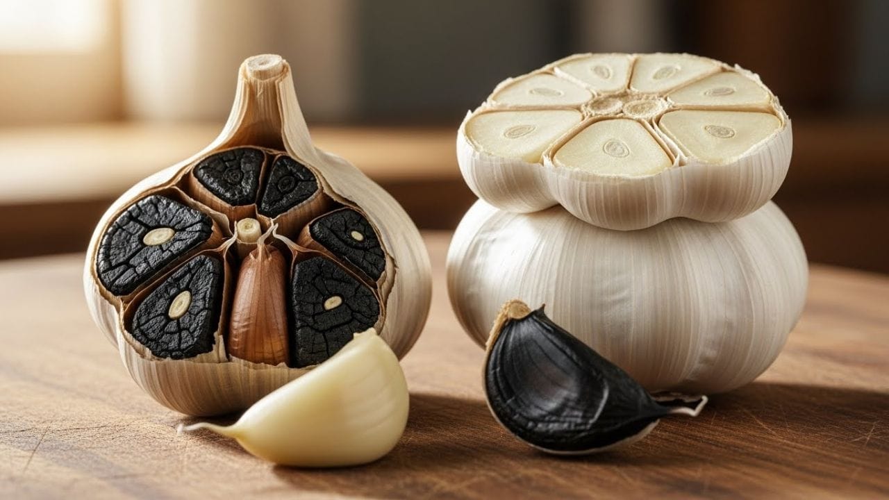 બીજી બાજુ કાળા લસણમાં રહેલું એલિસિન આથો દ્વારા વધુ વ્યાપક અને સરળતાથી શોષી શકાય તેવા એન્ટીઑકિસડન્ટમાં રૂપાંતરિત થાય છે, જે S-એલિલ સિસ્ટીન (SAC) નો ખાસ ગુણધર્મ છે.