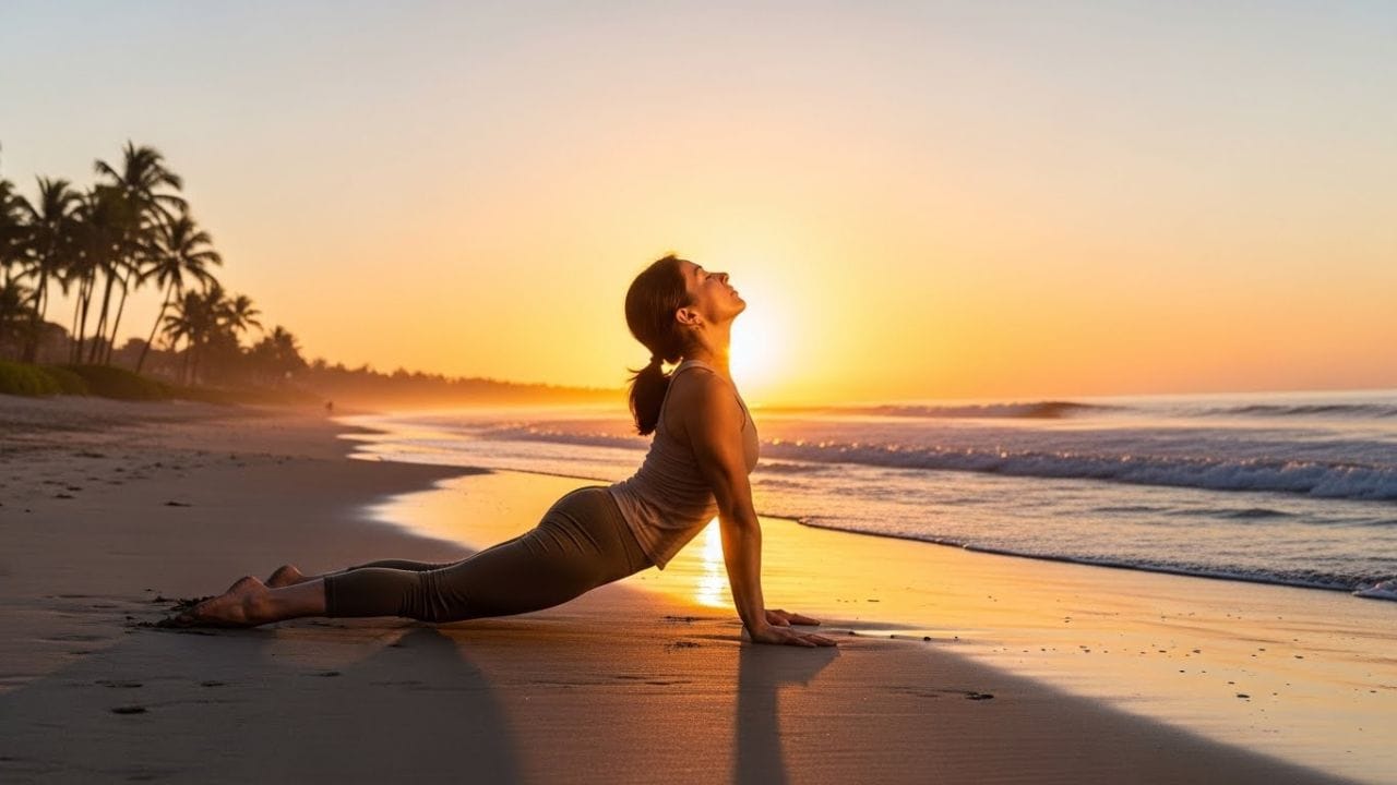 શિયાળાની સવારમાં સૂર્યનમસ્કાર માત્ર શરીરને તંદુરસ્ત રાખે તે જ નહીં, પણ માનસિક શાંતિ અને સુખ માટે પણ લાભદાયક છે. સૂર્ય નમસ્કાર શરીરને અંદરથી શુદ્ધ કરી ડિટોક્સ કરવામાં મદદ કરે છે. તે રક્તસંચારને સુધારે છે, હોર્મોન્સને સંતુલિત રાખે છે અને કોલેસ્ટેરોલનું સ્તર ઘટાડવામાં સહાય કરે છે. ( Credits: AI Generated )