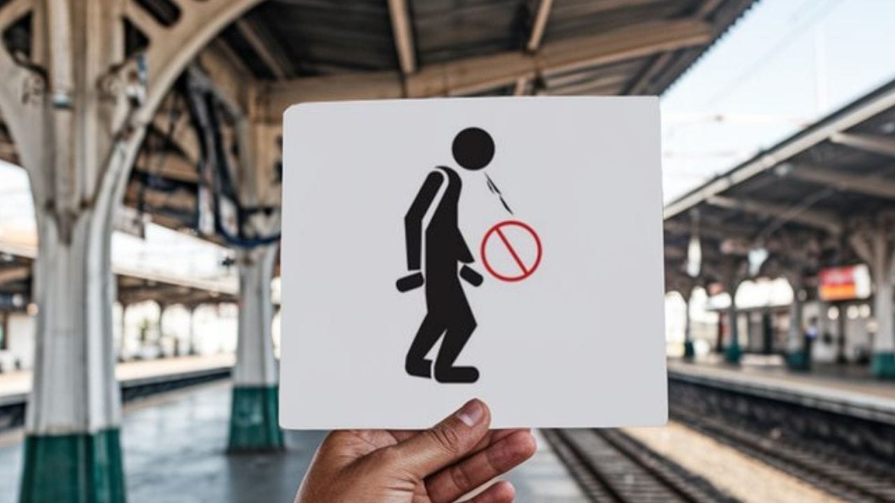 તમને જણાવી દઈએ કે, રેલવે સ્ટેશન પર થૂંકવું કે કચરો ફેંકવો એ ભારતીય રેલવે અધિનિયમ 1989 અને નિયમો 2012 હેઠળ સજાપાત્ર છે, જેમાં મહત્તમ 500નો દંડ થઈ શકે છે,  (With input : રોનક વર્મા)