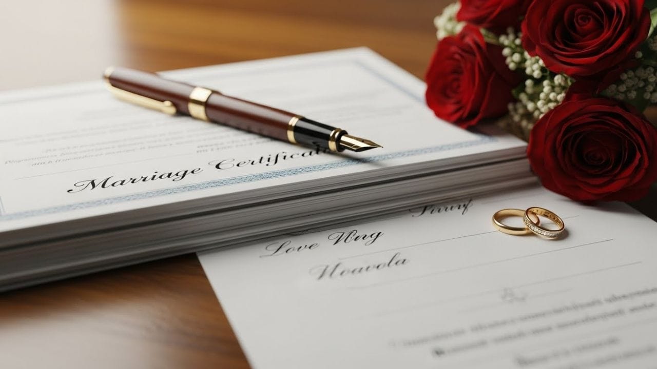 Indian marriage law documents