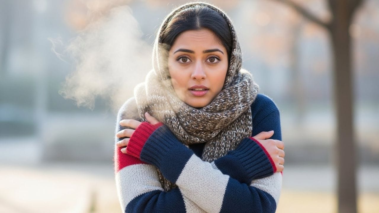 વિટામિન Dને સામાન્ય રીતે “સૂર્યપ્રકાશનું વિટામિન” તરીકે ઓળખવામાં આવે છે. આ વિટામિન રોગપ્રતિકારક શક્તિને સક્રિય બનાવવામાં અને શરીરમાં થતી આંતરિક ગરમીનું સંતુલન જાળવવામાં મદદરૂપ બને છે. વિવિધ અભ્યાસોમાં જાણવા મળ્યું છે કે જેમને વિટામિન Dની કમી હોય છે, તેઓમાં શરદી અથવા ફ્લૂ જેવી ઋતુજન્ય બીમારીઓ થવાની શક્યતા વધુ રહે છે. એટલું જ નહીં, વિટામિન D થાઇરોઇડ ગ્રંથિના કાર્ય પર પણ અસર કરે છે, જે શરીરના તાપમાનનું સંતુલન જાળવવામાં મહત્વપૂર્ણ ભૂમિકા ભજવે છે. જો થાઇરોઇડ યોગ્ય રીતે કાર્ય ન કરે, તો શરીરમાં ગરમી ઓછી બનતી હોવાથી વધારે ઠંડી લાગવાની સમસ્યા ઊભી થઈ શકે છે. ( Credits: AI Generated )