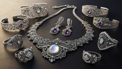 ઘણા લોકો ચાંદીના આભૂષણો પહેરતા જોવા મળે છે. જ્યોતિષ મુજબ ચાંદીનું ધાતુ અત્યંત શુભ માનવામાં આવે છે. તેથી, જો તમે જ્યોતિષીય નિયમોને ધ્યાનમાં રાખીને ચાંદી ધારણ કરો, તો તે તમારા જીવનમાં અનેક સકારાત્મક પરિણામો લાવી શકે છે. આવો, ચાંદી ધારણ કરવાના આવા લાભોને નજીકથી જાણીએ. ( Credits: AI Generated )