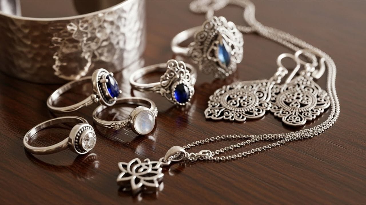 જ્યોતિષ મુજબ ચાંદીનો સીધો સંબંધ ચંદ્ર ગ્રહ સાથે માનવામાં આવે છે, જે મન, ભાવનાઓ અને આંતરિક શાંતિનું પ્રતિક છે. એવી માન્યતા છે કે ચાંદી ધારણ કરવાથી કુંડળીમાં ચંદ્રનો પ્રભાવ વધુ સંતુલિત બને છે. પરિણામે ચિંતાનો ભાર, તણાવ અને બેચેની જેવી સમસ્યાઓ પણ ઘટાડે છે. ( Credits: AI Generated )