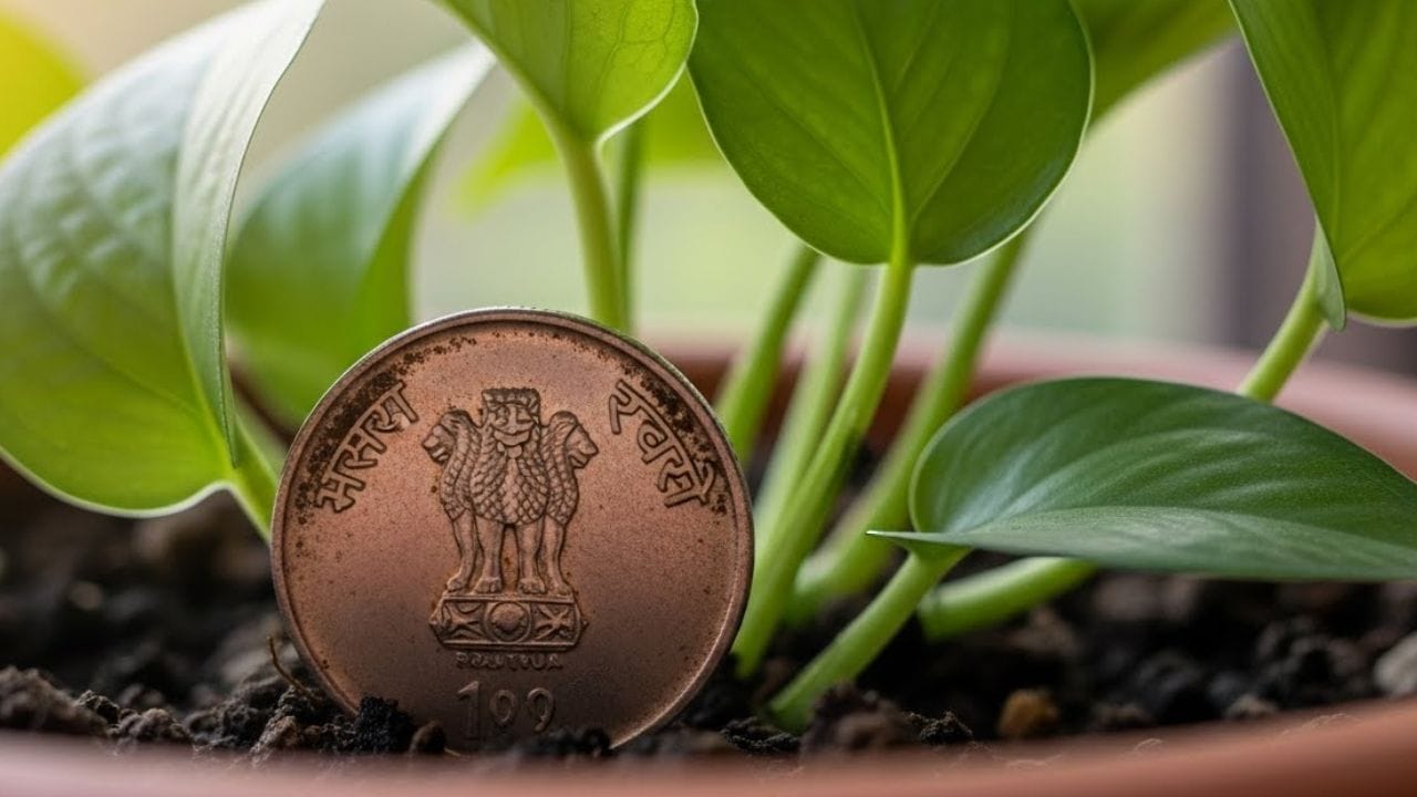 જો કોઈ દેવાના બોજ હેઠળ દબાયેલું હોય અથવા સતત નાણાકીય સમસ્યાઓનો સામનો કરી રહ્યું હોય, તો મની પ્લાન્ટમાં સિક્કો મુકવો ફાયદાકારક માનવામાં આવે છે. આ ઉપાય નાણાકીય સમસ્યાઓ અને દેવાને દૂર કરવામાં મદદ કરી શકે છે. (Image Credit-Whisk)