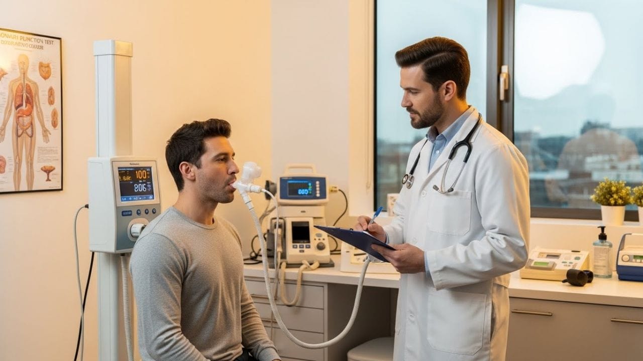 PFT પરીક્ષણ નાના મશીનનો ઉપયોગ કરીને કરવામાં આવે છે. દર્દીને શ્વાસ લેવા અને શ્વાસ બહાર કાઢવા માટે કહેવામાં આવે છે. આ પરીક્ષણમાં થોડી મિનિટો લાગે છે. ખાલી પેટ જરૂરી નથી, ન તો લોહીનો નમૂનો લેવામાં આવે છે. જો કે, પરીક્ષણ પહેલાં ધૂમ્રપાન ટાળવાની સલાહ આપવામાં આવે છે. ઉપરાંત, ભારે કસરત, દોડ, દોડ, અથવા સીડી ચઢ્યા પછી આ પરીક્ષણ ન કરાવવાનું ધ્યાન રાખો. પરીક્ષણ આપતા પહેલા થોડી મિનિટો માટે આરામથી બેસો.