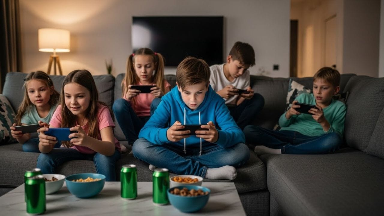 માનસિક રીતે બાળકો તણાવગ્રસ્ત, ચીડિયા અને સામાજિક રીતે મળવા કે રમવાનું ઓછું વલણ ધરાવતા બને છે. આની સીધી અસર તેમના શિક્ષણ અને રમતગમત પર પડે છે. વધુમાં મોબાઇલ ફોનનો સતત ઉપયોગ તેમના સામાજિક અને ભાવનાત્મક વિકાસ પર પણ અસર કરી શકે છે.
