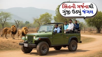 નાતાલની રજાઓમાં સાસણ ગીર પ્રવાસીઓથી છલકાયું, સિંહની ગર્જનાથી ગુંજી ઉઠ્યું જંગલ, જુઓ Video